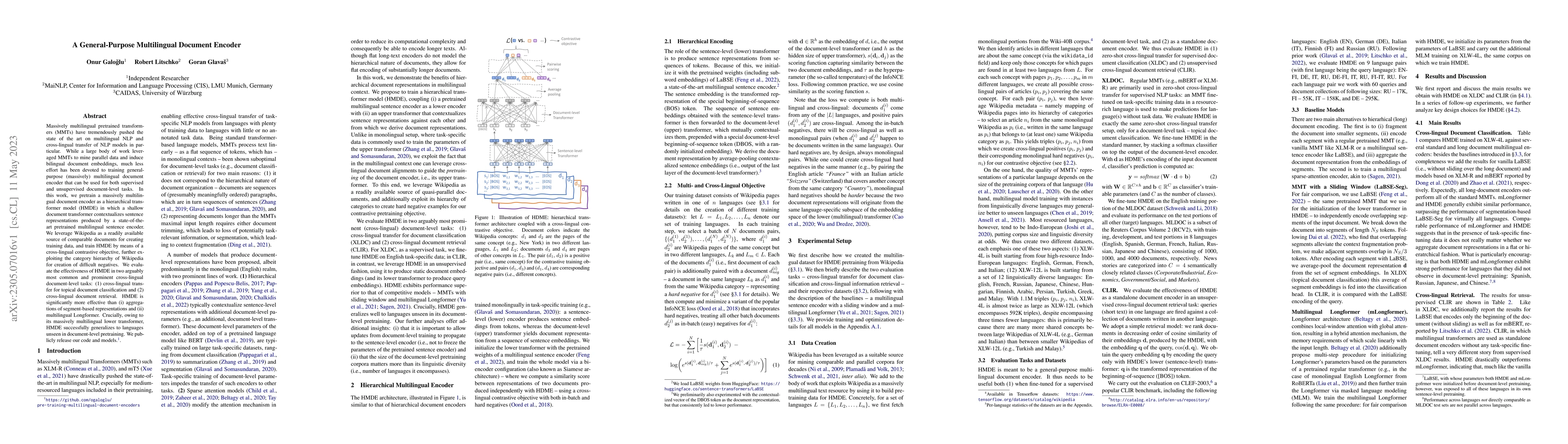 Thumbnail for A General-Purpose Multilingual Document Encoder