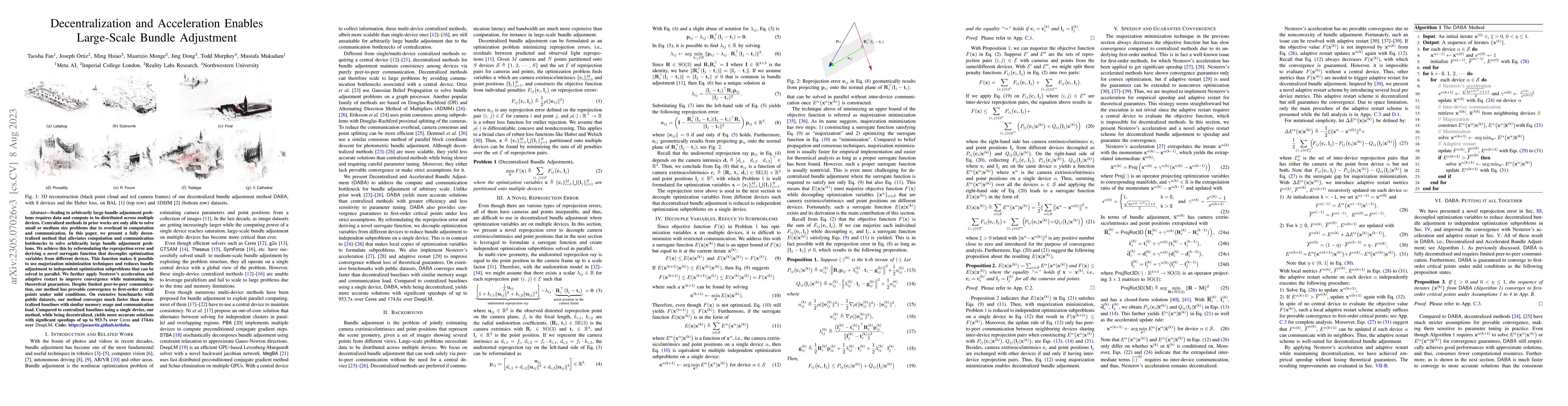 Thumbnail for Decentralization and Acceleration Enables Large-Scale Bundle Adjustment