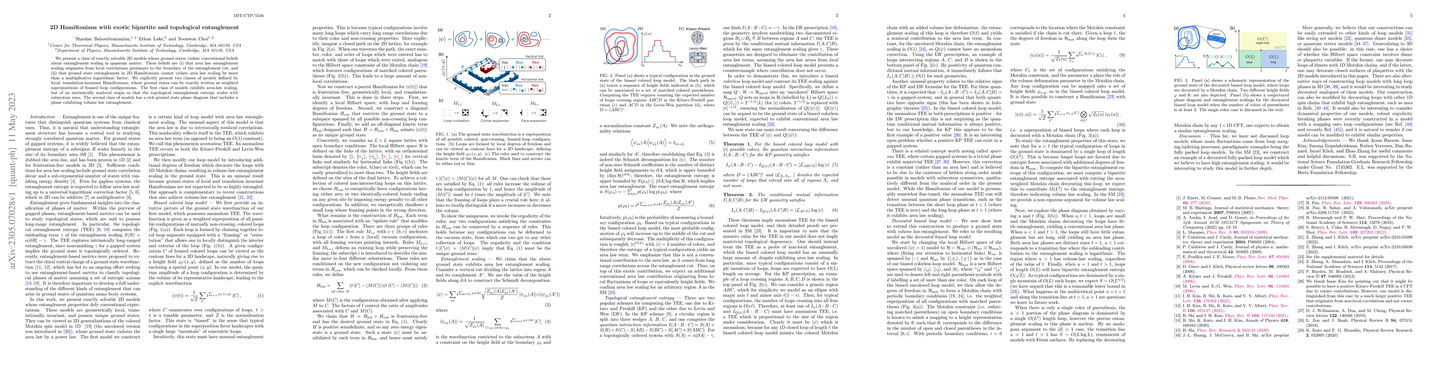 Thumbnail for 2D Hamiltonians with exotic bipartite and topological entanglement