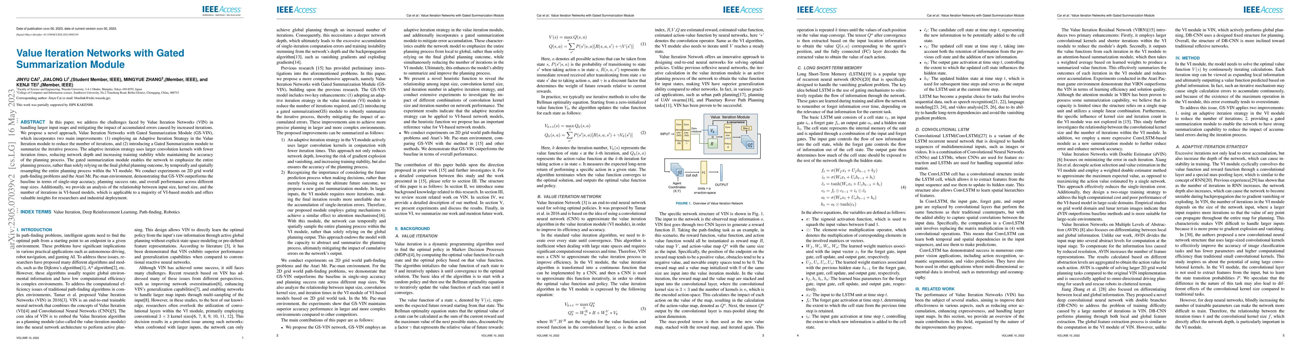 Thumbnail for Value Iteration Networks with Gated Summarization Module