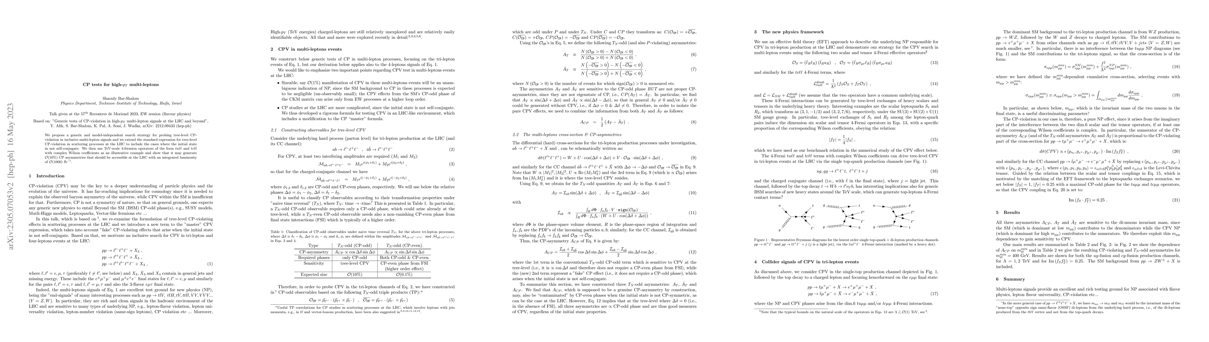 Thumbnail for CP tests for high-$p_T$ multi-leptons