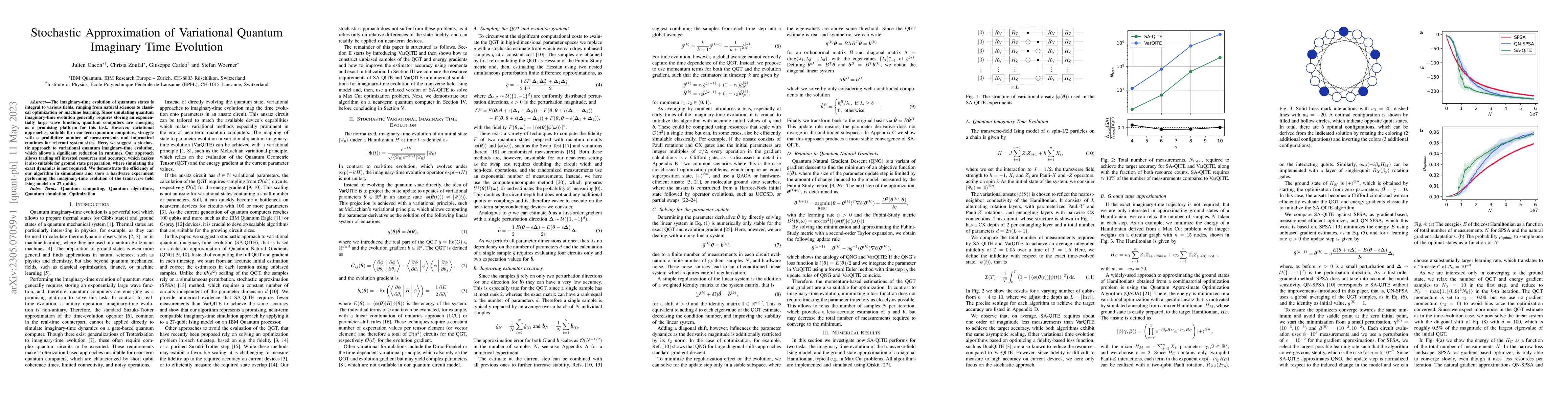 Thumbnail for Stochastic Approximation of Variational Quantum Imaginary Time Evolution