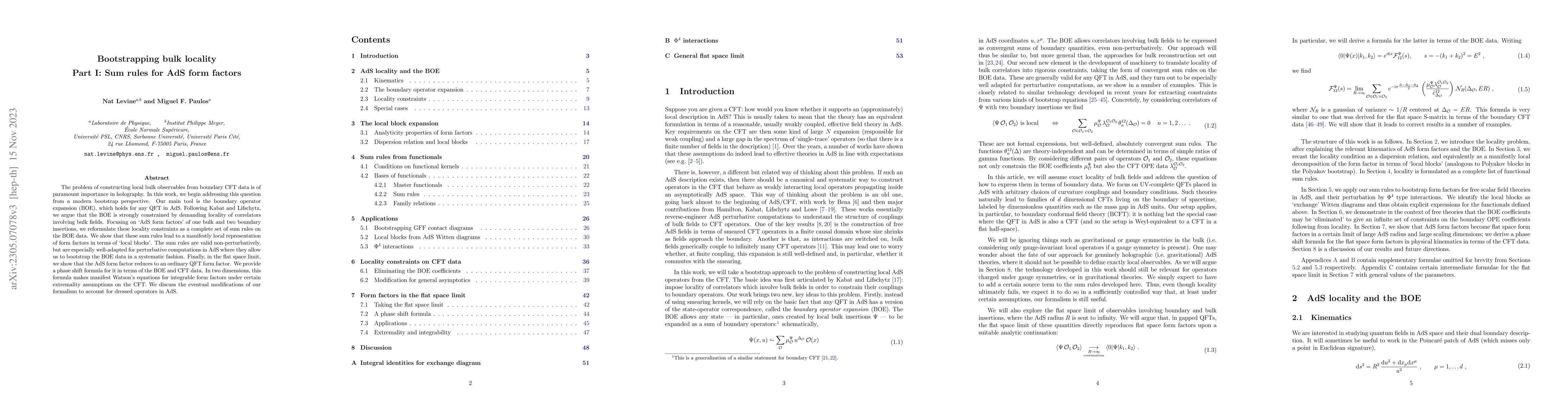 Thumbnail for Bootstrapping bulk locality. Part I: Sum rules for AdS form factors
