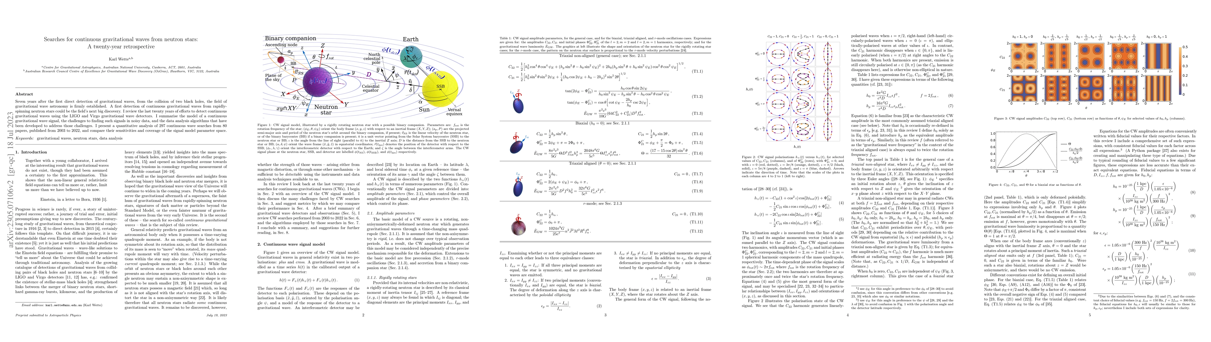 Thumbnail for Searches for continuous gravitational waves from neutron stars: A
  twenty-year retrospective