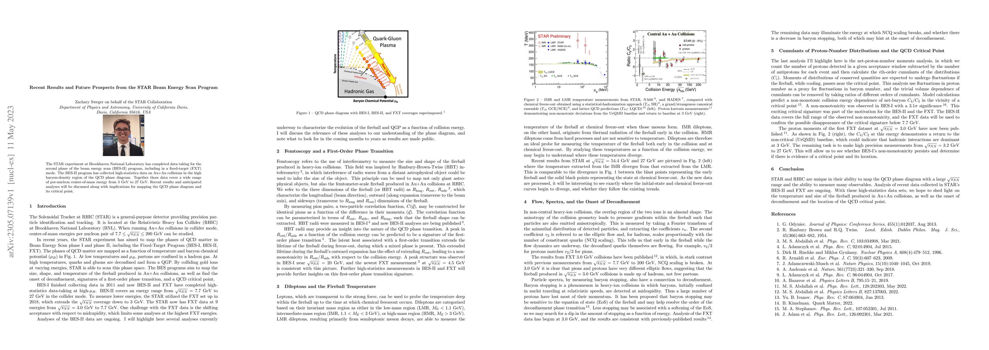 Thumbnail for Recent Results and Future Prospects from the STAR Beam Energy Scan
  Program