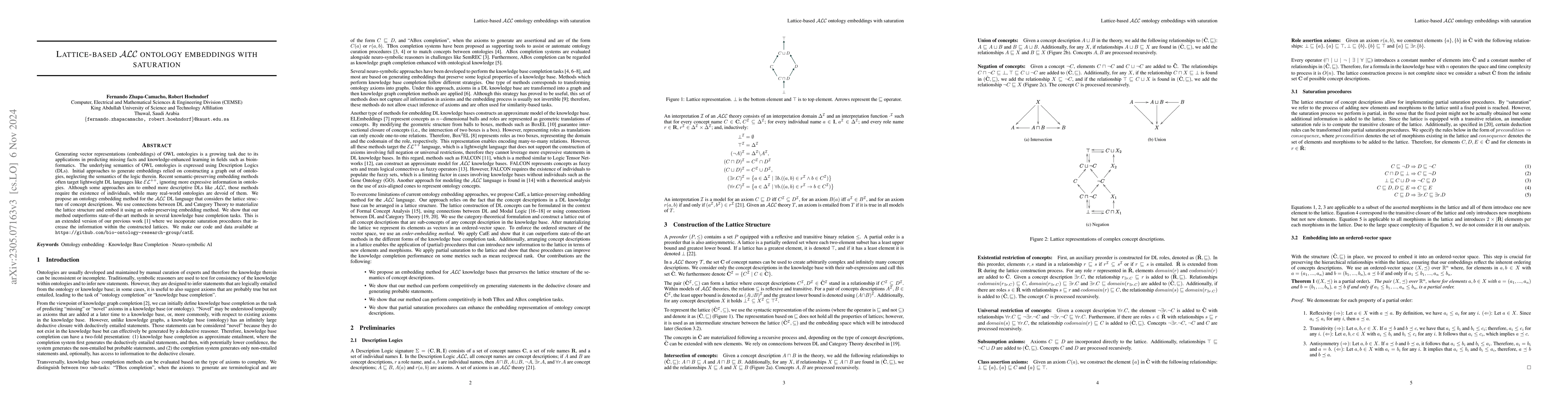 Thumbnail for Lattice-preserving $\mathcal{ALC}$ ontology embeddings