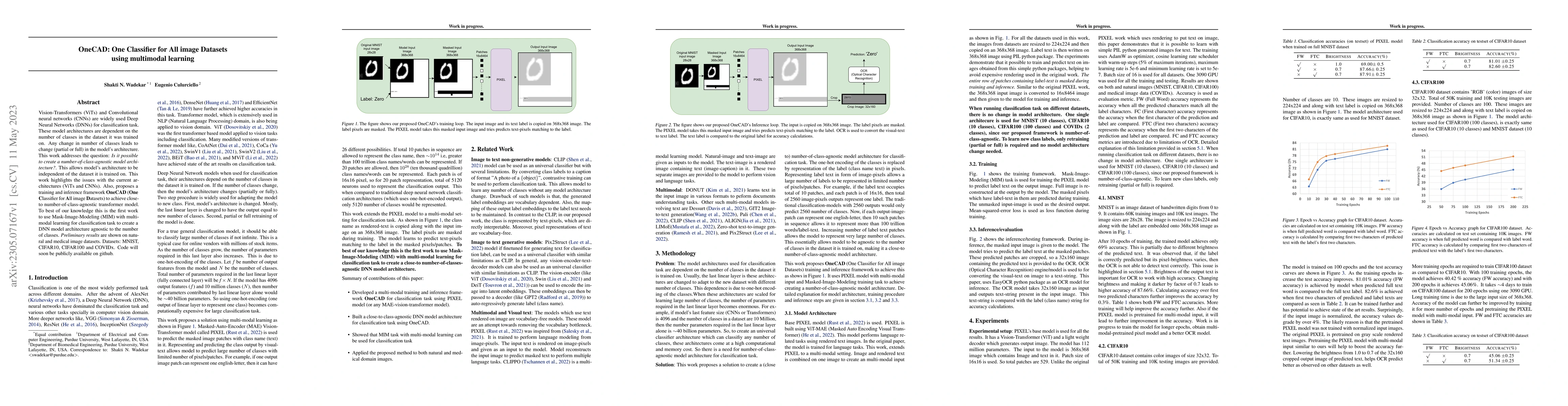 Thumbnail for OneCAD: One Classifier for All image Datasets using multimodal learning