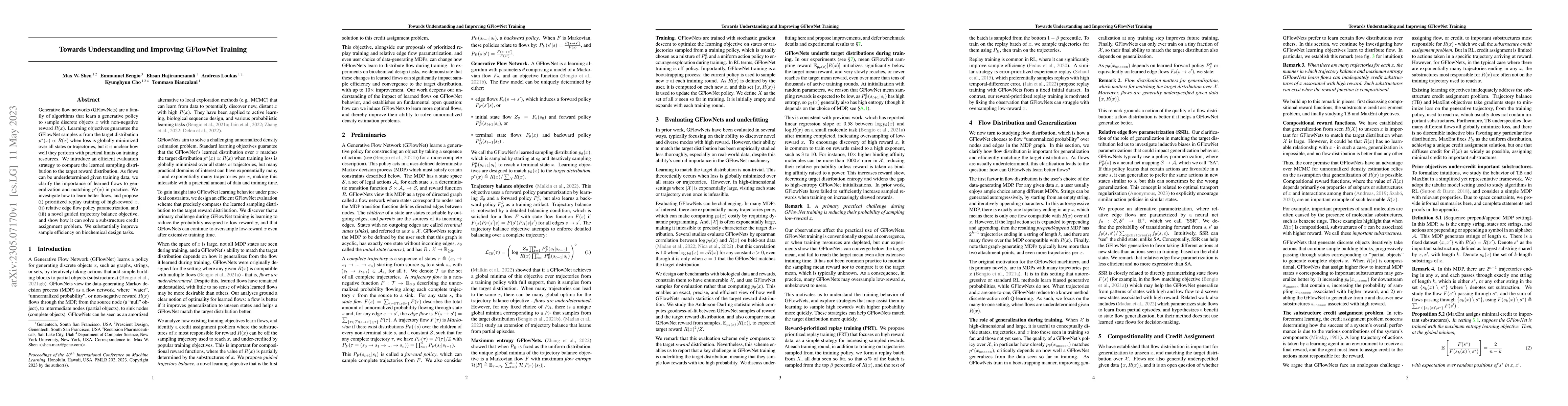 Thumbnail for Towards Understanding and Improving GFlowNet Training