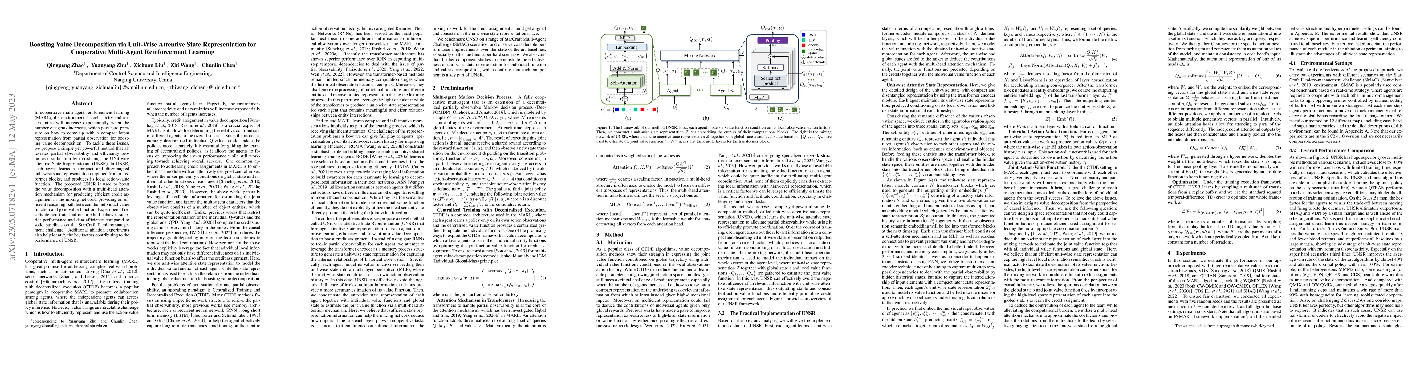 Thumbnail for Boosting Value Decomposition via Unit-Wise Attentive State
  Representation for Cooperative Multi-Agent Reinforcement Learning