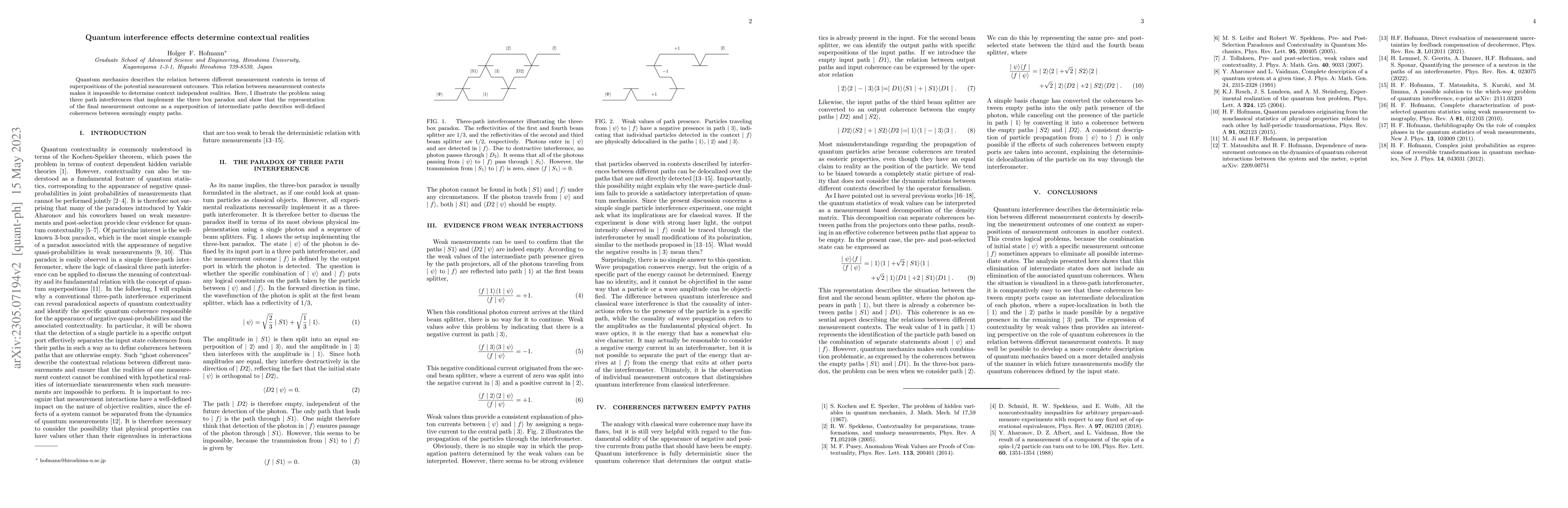 Thumbnail for Quantum interference effects determine contextual realities
