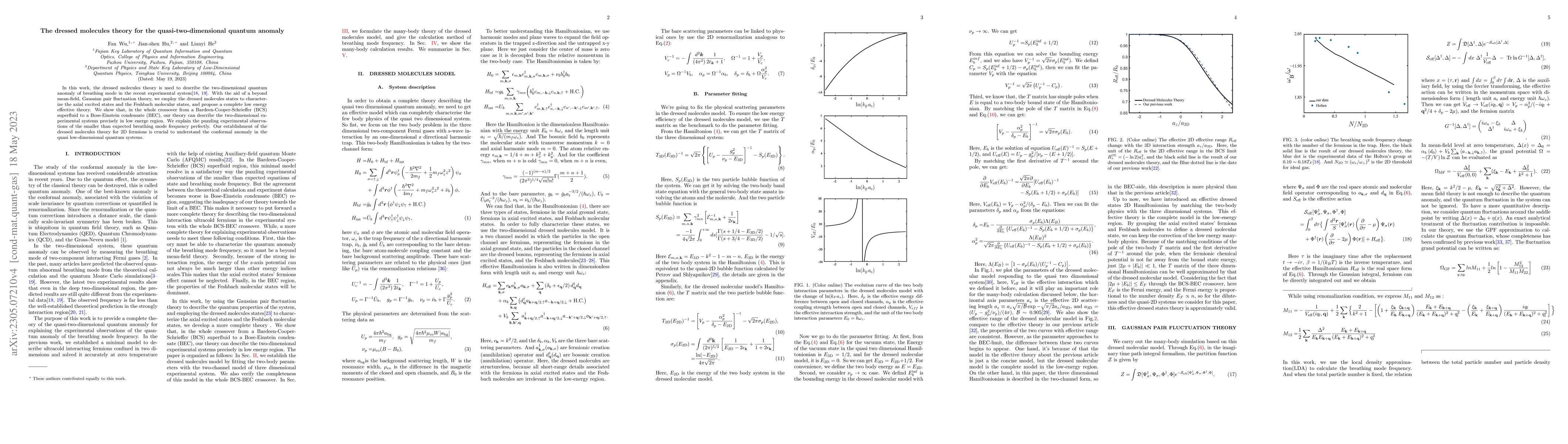 Thumbnail for The dressed molecules theory for the quasi-two-dimensional quantum
  anomaly