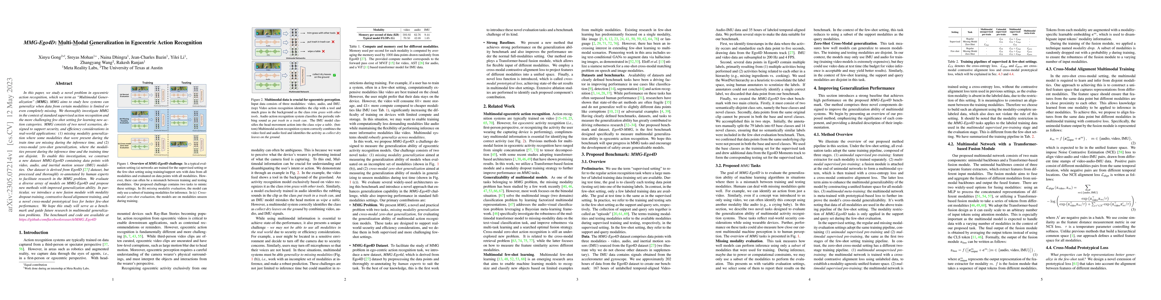 Thumbnail for MMG-Ego4D: Multi-Modal Generalization in Egocentric Action Recognition