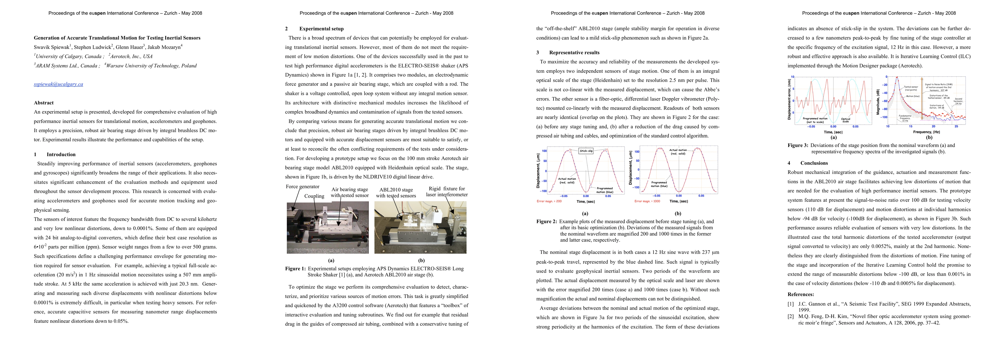 Thumbnail for Generation of Accurate Translational Motion for Testing Inertial Sensors