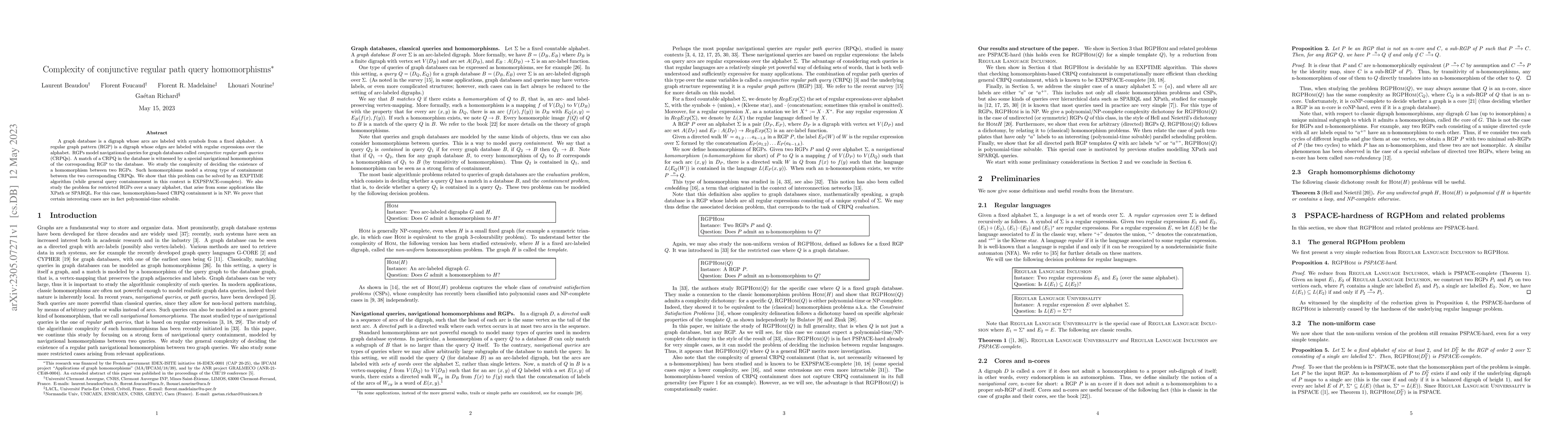 Thumbnail for Complexity of conjunctive regular path query homomorphisms