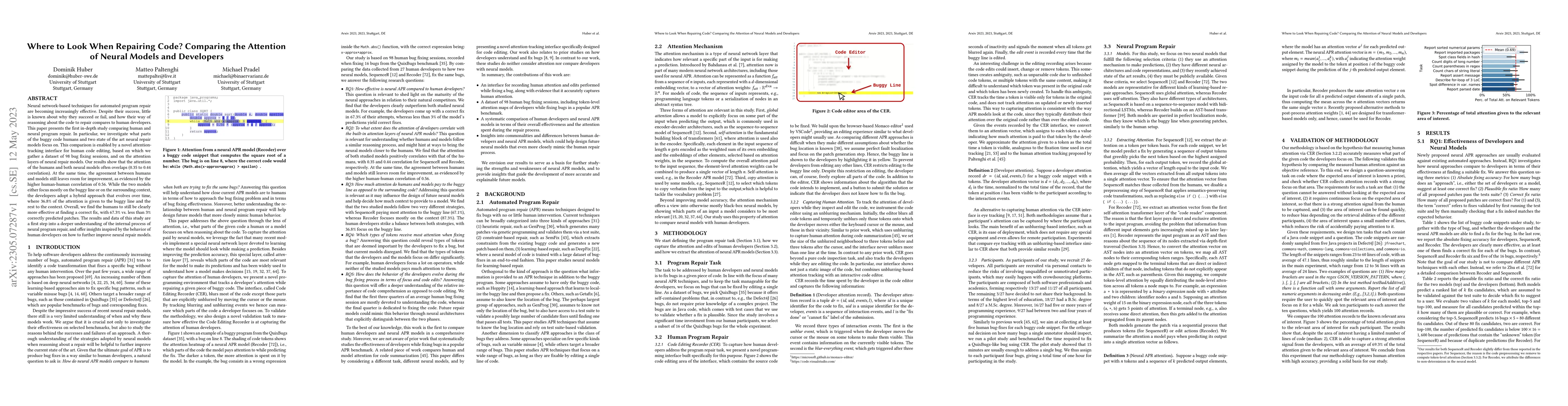 Thumbnail for Where to Look When Repairing Code? Comparing the Attention of Neural
  Models and Developers