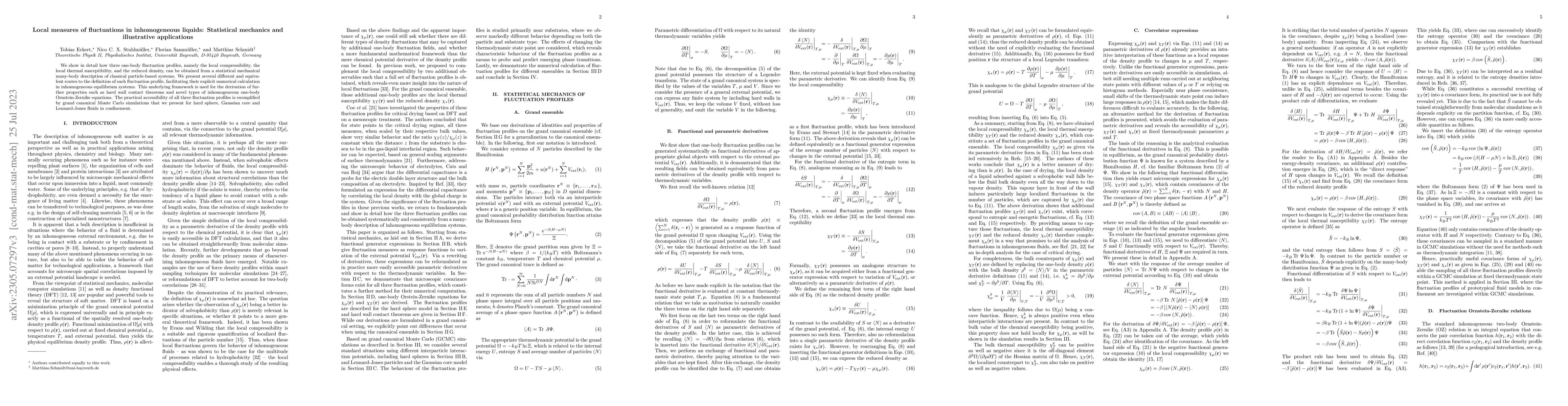 Thumbnail for Local measures of fluctuations in inhomogeneous liquids: Statistical
  mechanics and illustrative applications