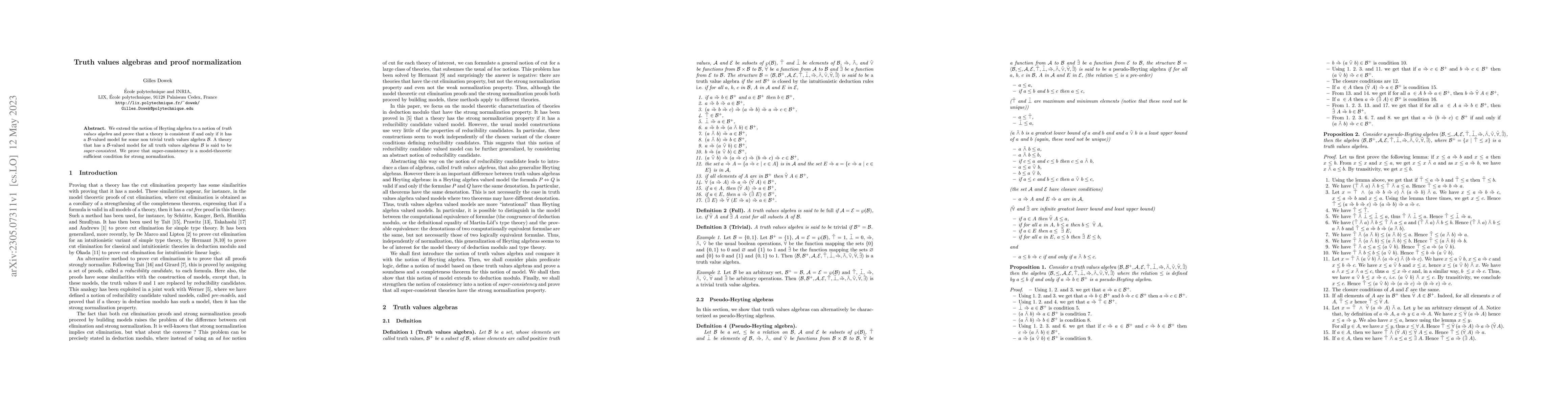 Thumbnail for Truth values algebras and proof normalization