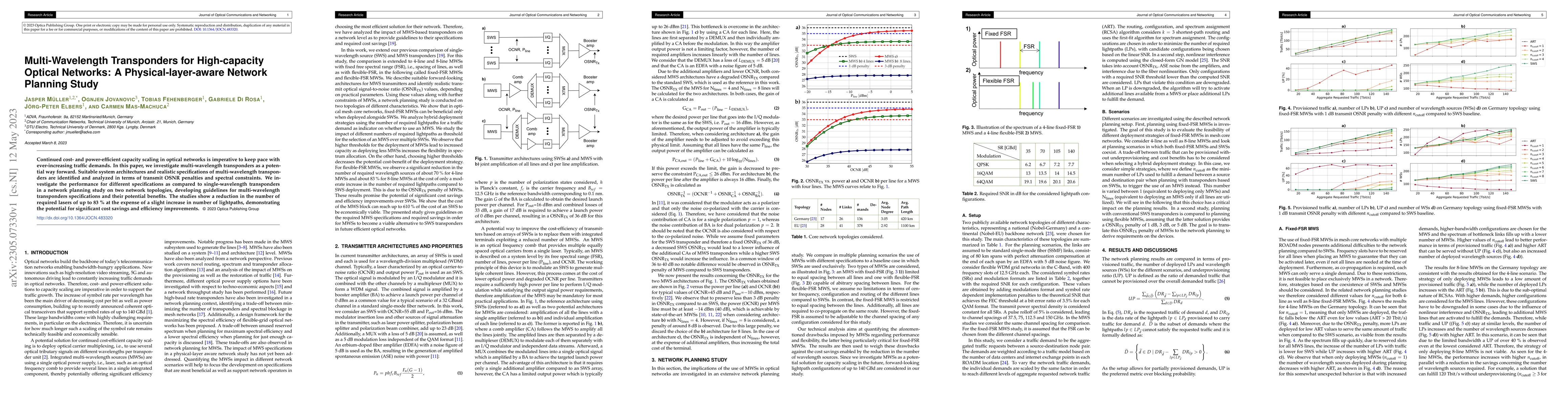 Thumbnail for Multi-Wavelength Transponders for High-capacity Optical Networks: A
  Physical-layer-aware Network Planning Study