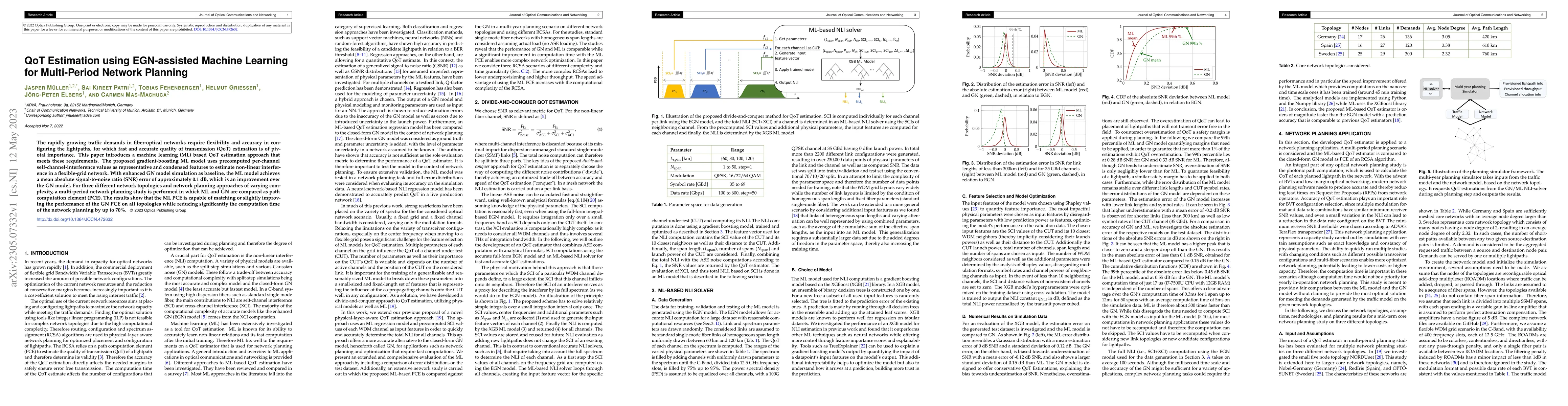 Thumbnail for QoT estimation using EGN-assisted machine learning for multi-period
  network planning