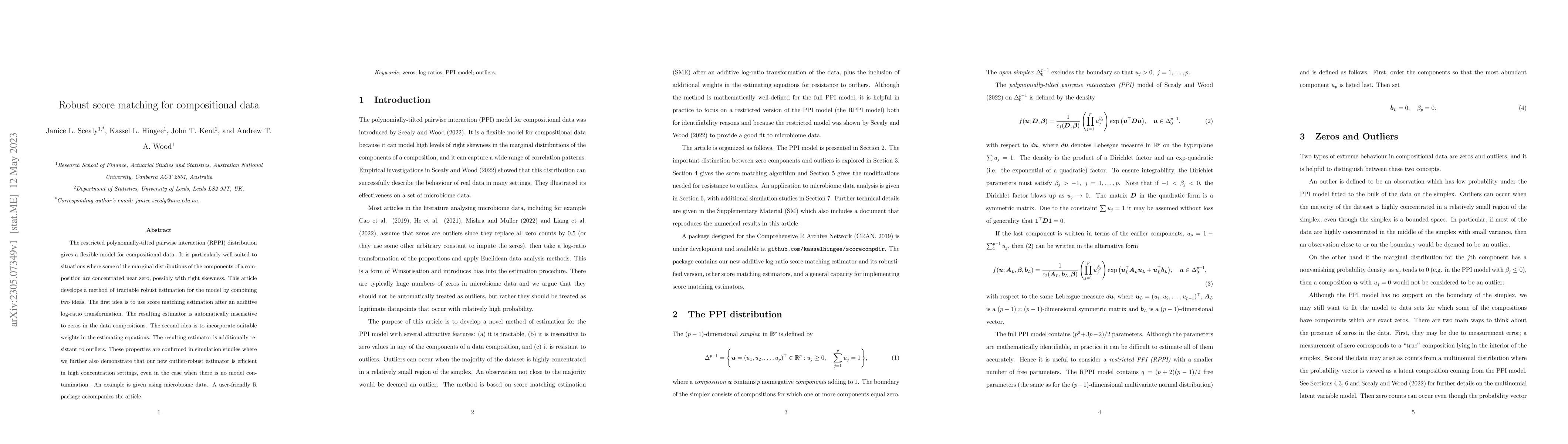 Thumbnail for Robust score matching for compositional data