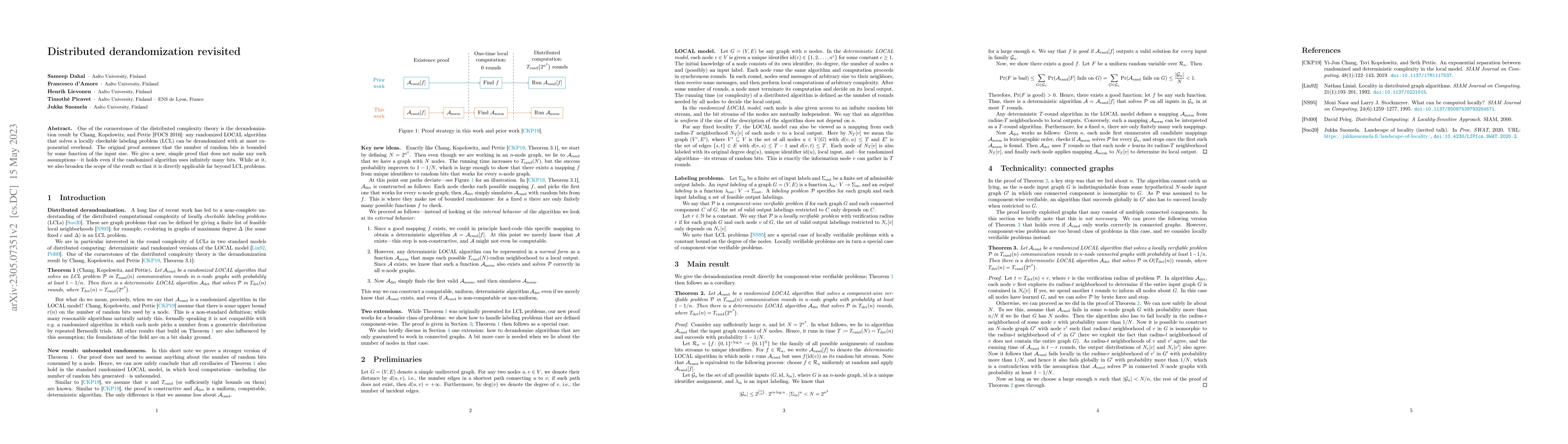 Thumbnail for Distributed derandomization revisited