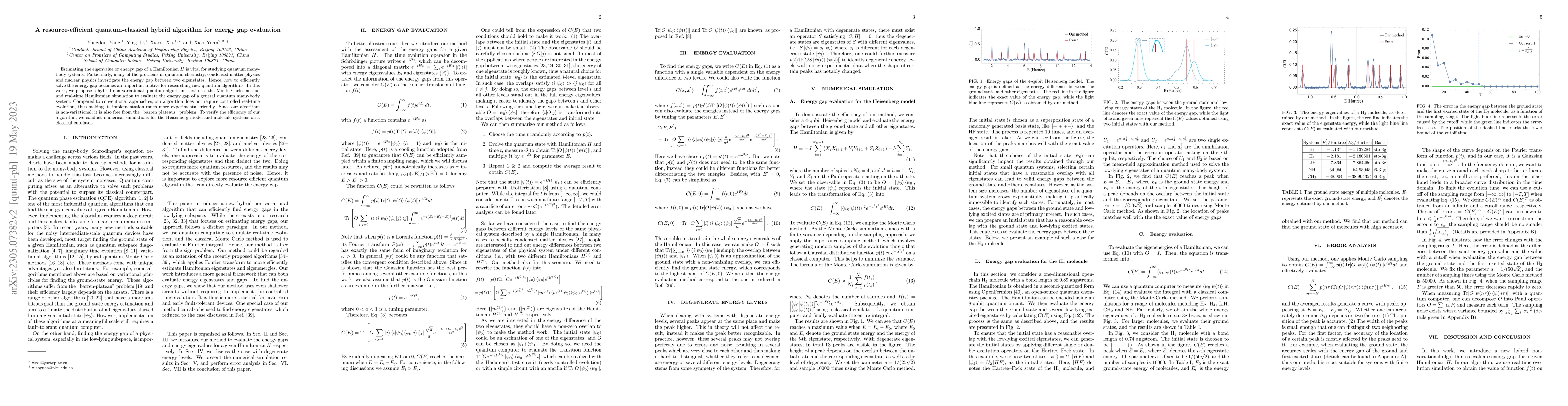 Thumbnail for A resource-efficient quantum-classical hybrid algorithm for energy gap
  evaluation