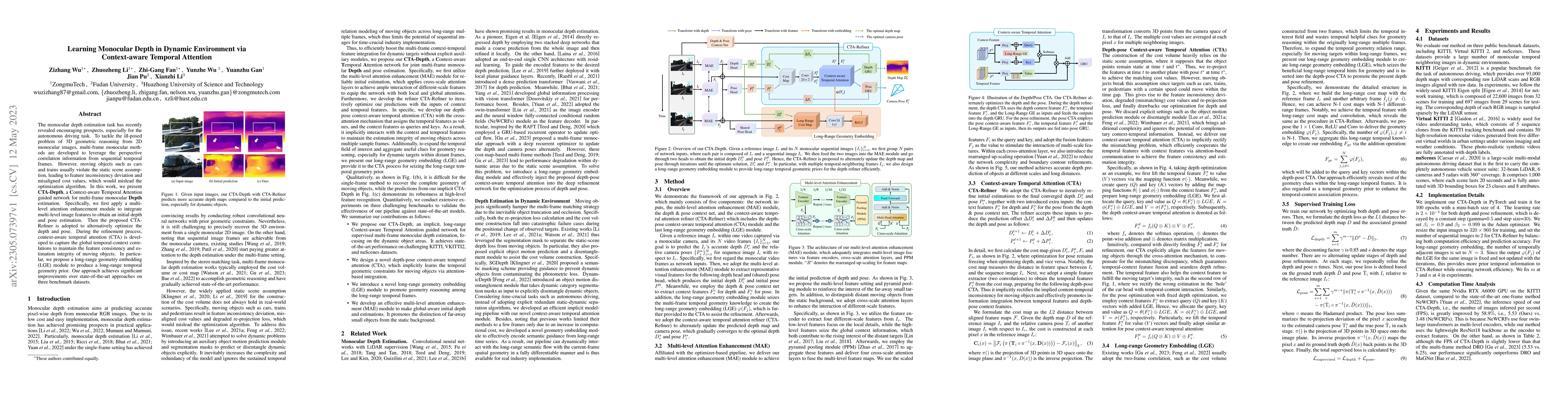 Thumbnail for Learning Monocular Depth in Dynamic Environment via Context-aware
  Temporal Attention