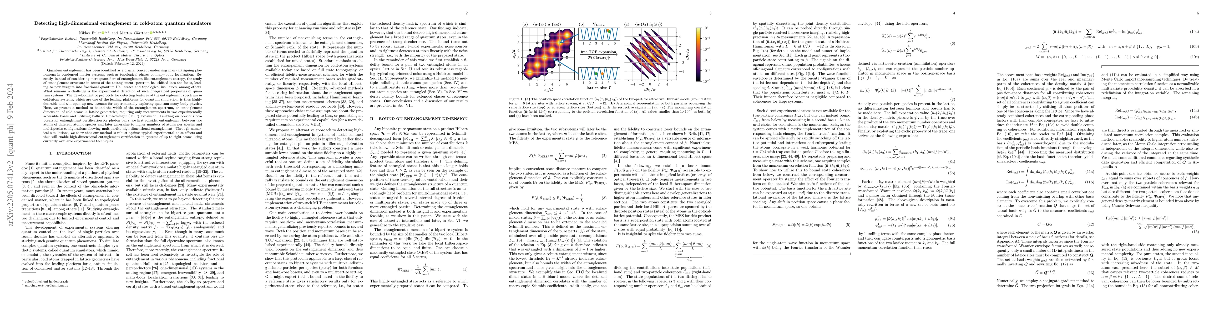 Thumbnail for Detecting high-dimensional entanglement in cold-atom quantum simulators