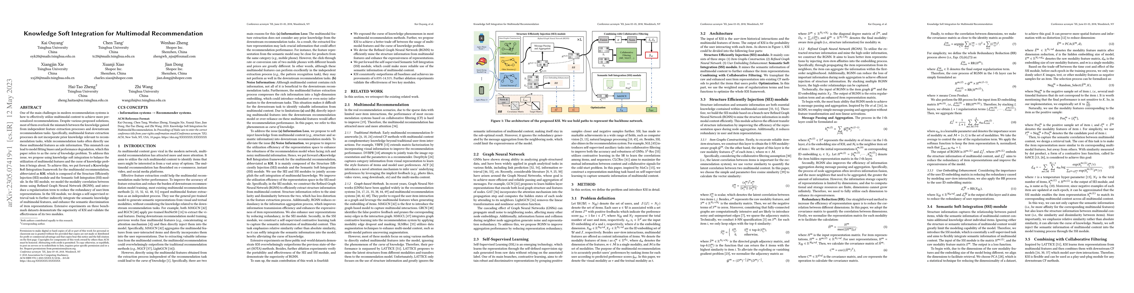 Thumbnail for Knowledge Soft Integration for Multimodal Recommendation