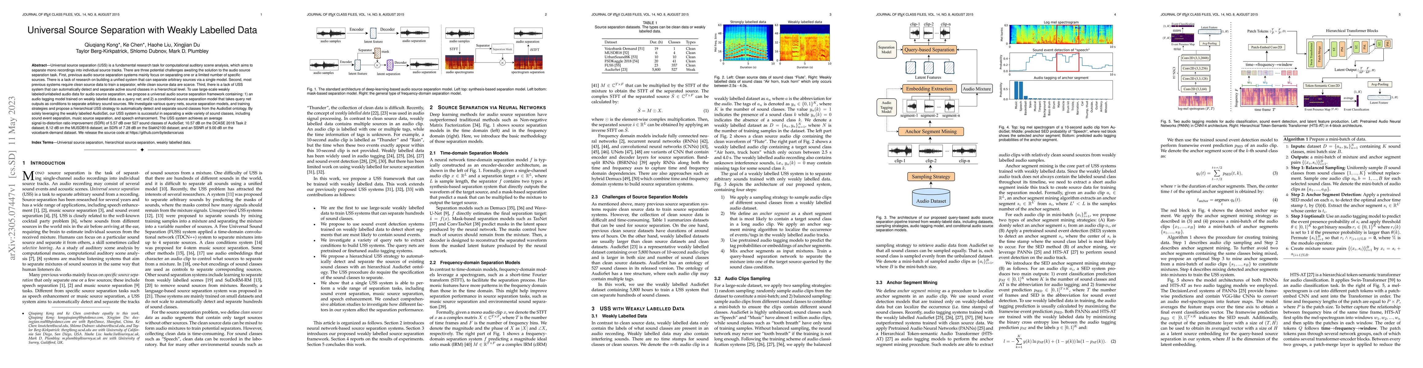 Thumbnail for Universal Source Separation with Weakly Labelled Data