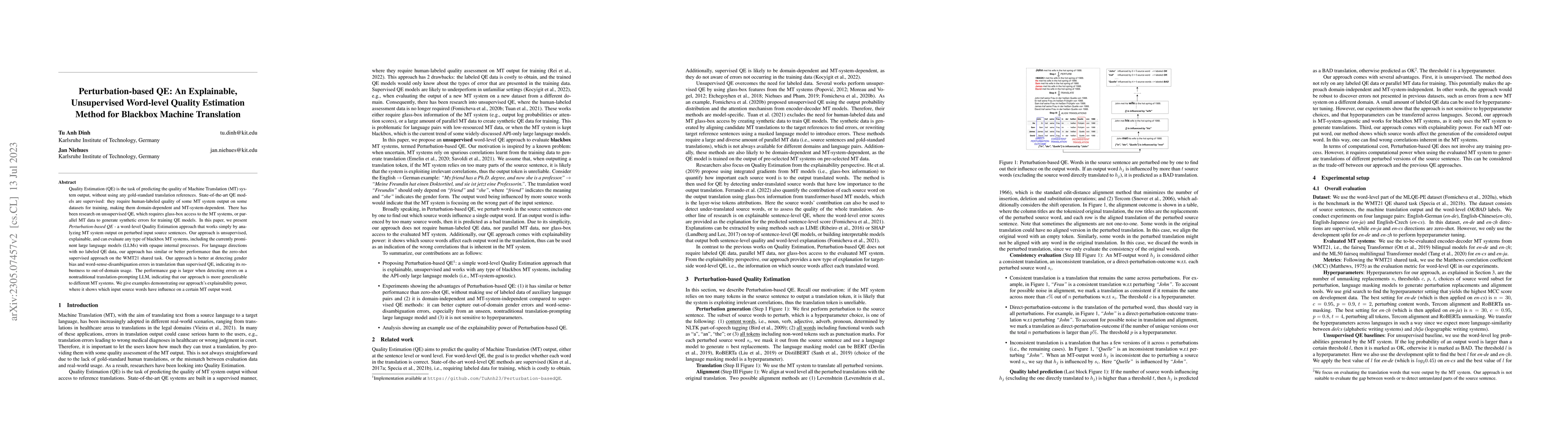 Thumbnail for Perturbation-based QE: An Explainable, Unsupervised Word-level Quality
  Estimation Method for Blackbox Machine Translation