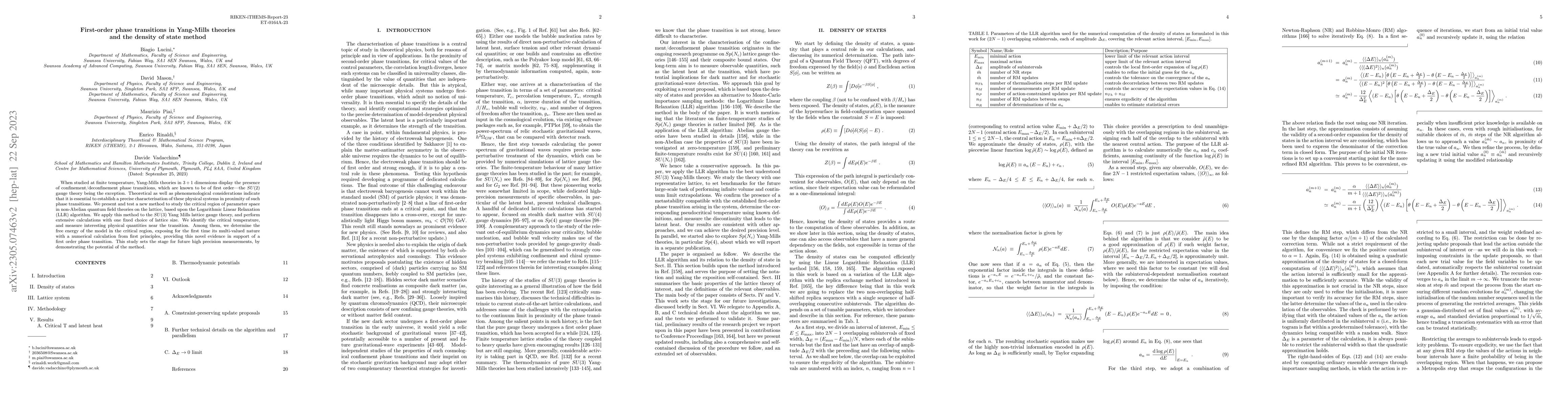 Thumbnail for First-order phase transitions in Yang-Mills theories and the density of
  state method