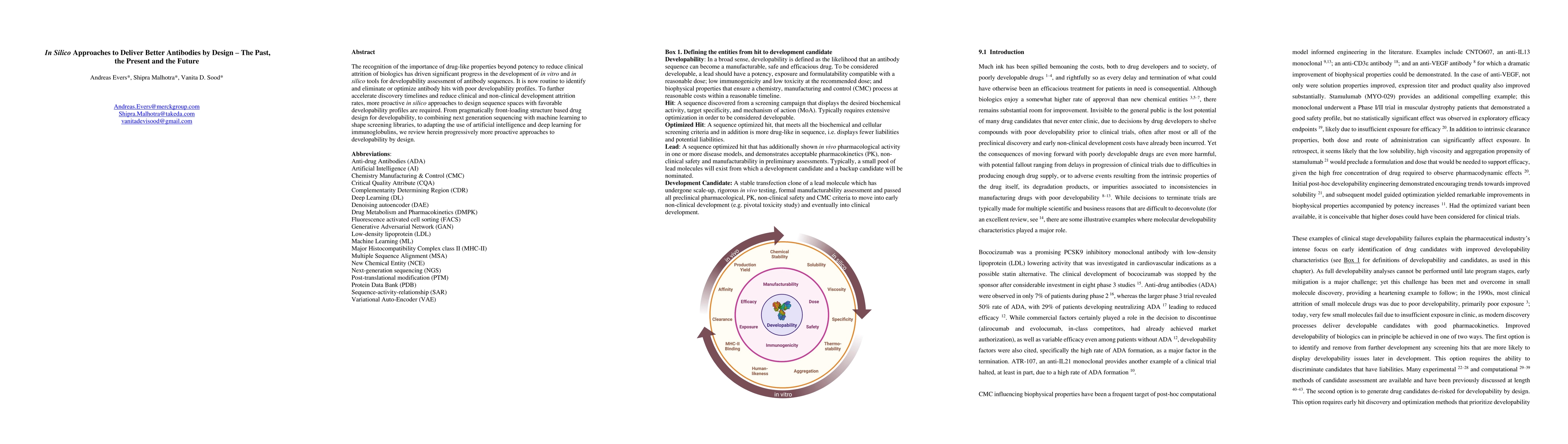 Thumbnail for In Silico Approaches to Deliver Better Antibodies by Design: The Past,
  the Present and the Future