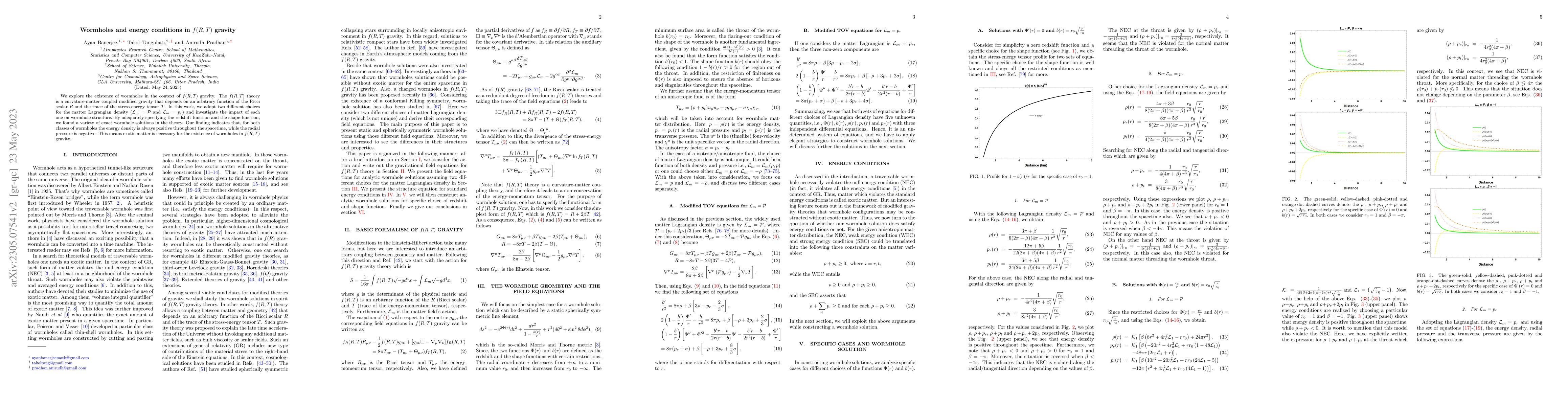Thumbnail for Wormholes and energy conditions in $f(R,T)$ gravity