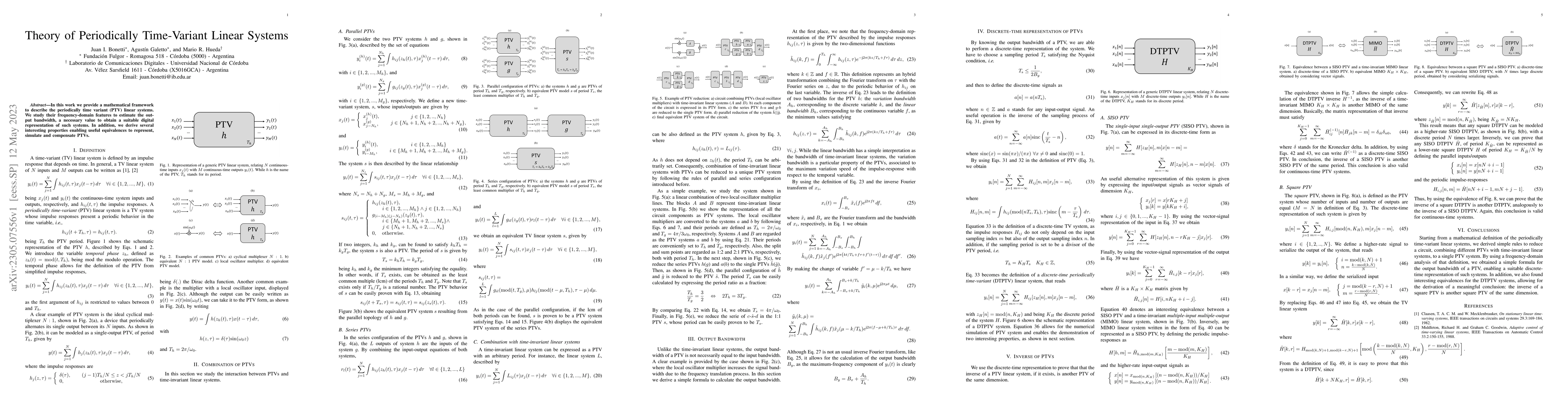 Thumbnail for Theory of Periodically Time-Variant Linear Systems