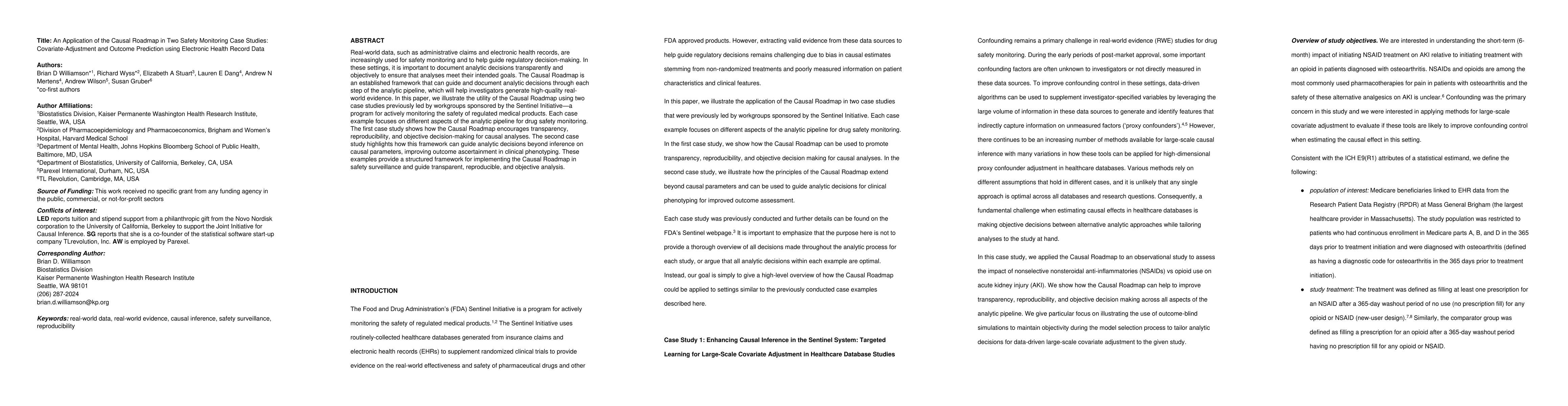 Thumbnail for An Application of the Causal Roadmap in Two Safety Monitoring Case
  Studies: Covariate-Adjustment and Outcome Prediction using Electronic Health
  Record Data