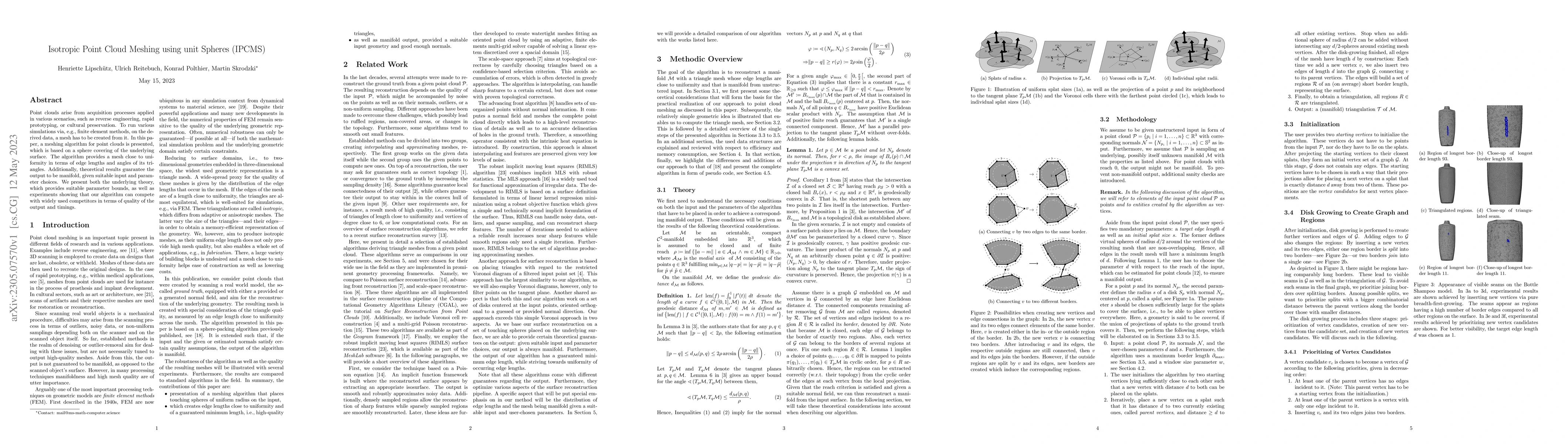 Thumbnail for Isotropic Point Cloud Meshing using unit Spheres (IPCMS)