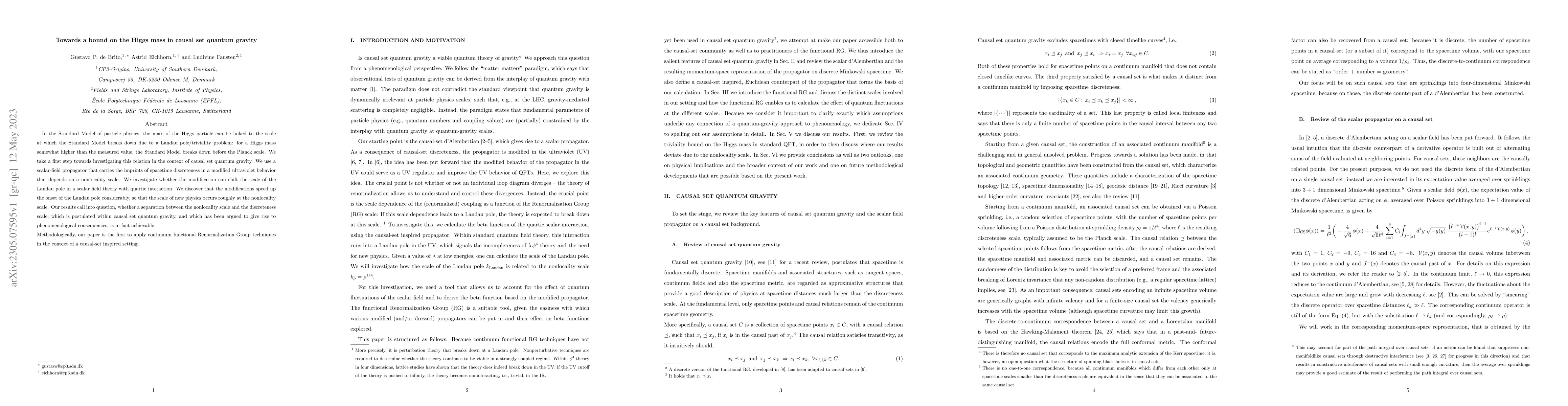 Thumbnail for Towards a bound on the Higgs mass in causal set quantum gravity