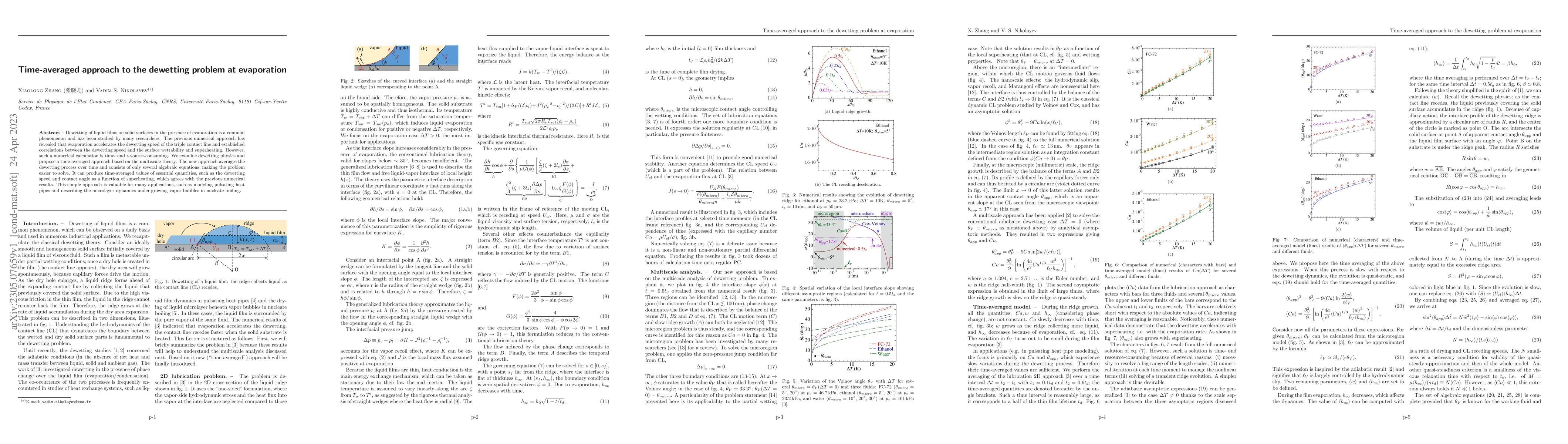 Thumbnail for Time-averaged approach to the dewetting problem at evaporation