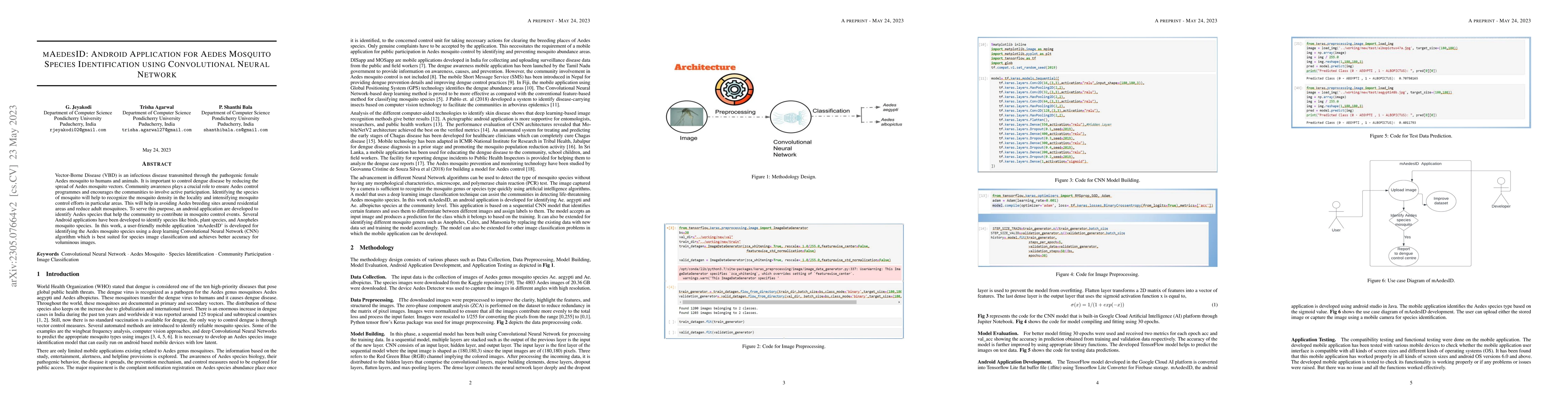 Thumbnail for mAedesID: Android Application for Aedes Mosquito Species Identification
  using Convolutional Neural Network