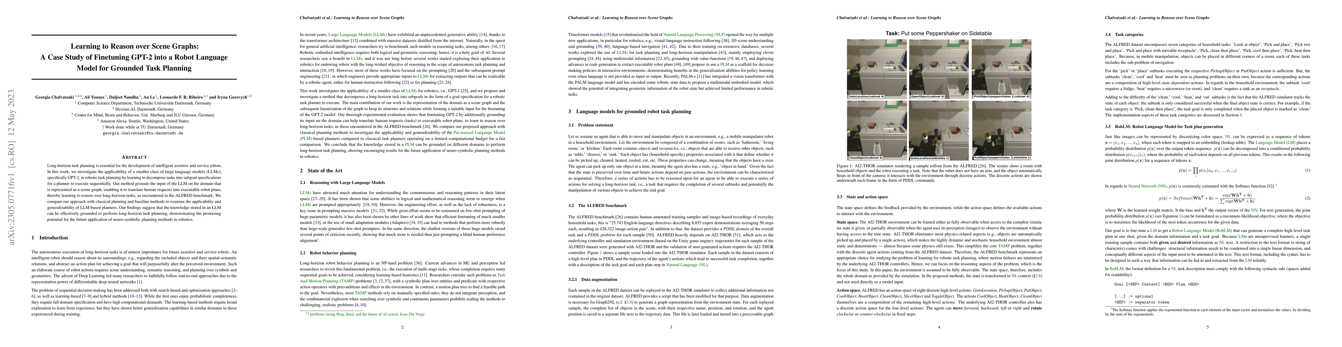 Thumbnail for Learning to Reason over Scene Graphs: A Case Study of Finetuning GPT-2
  into a Robot Language Model for Grounded Task Planning