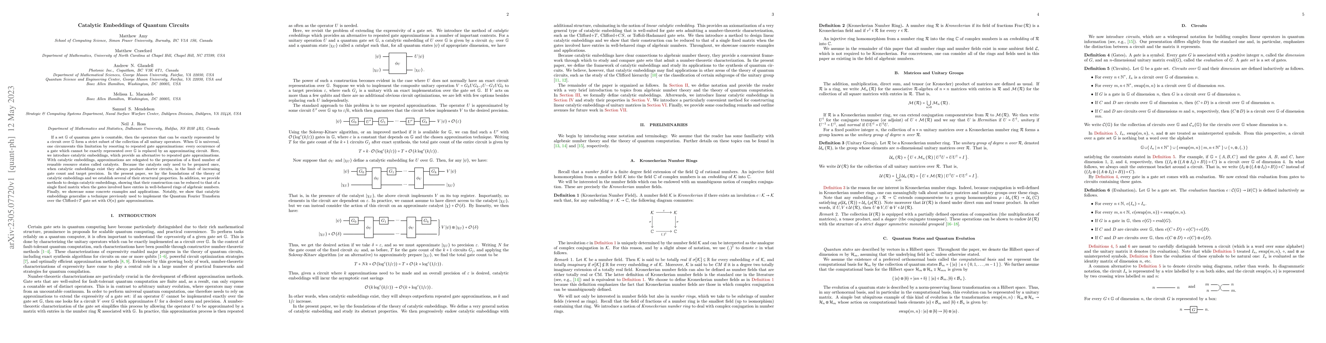 Thumbnail for Catalytic Embeddings of Quantum Circuits