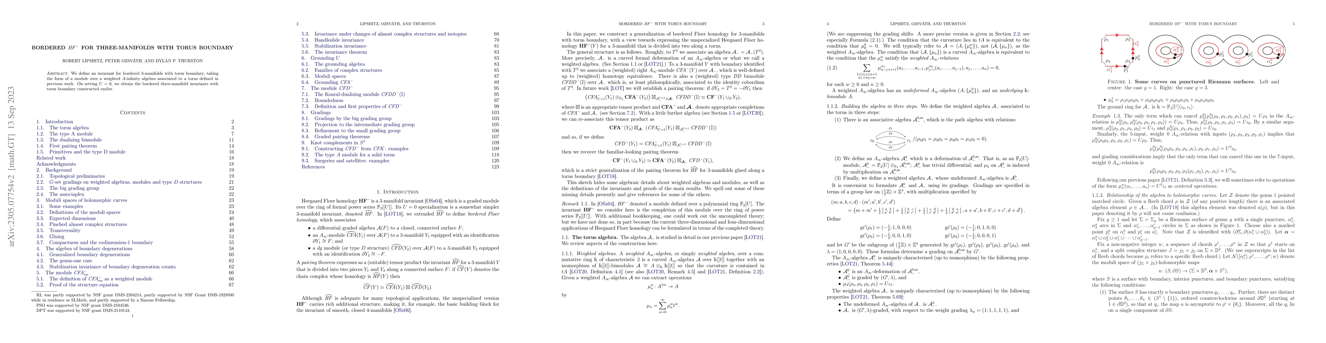 Thumbnail for Bordered HF- for three-manifolds with torus boundary