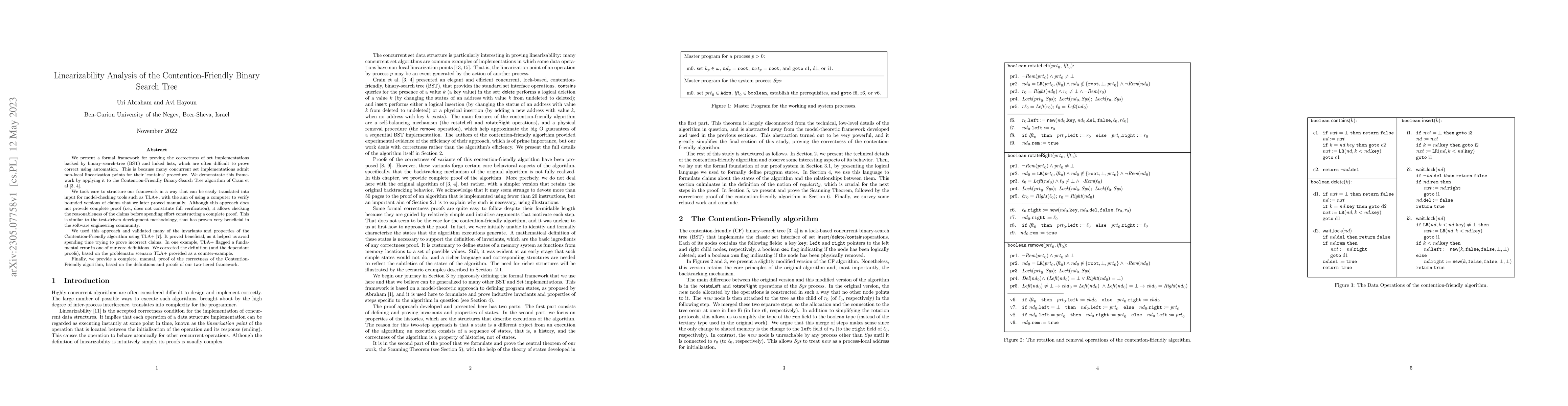 Thumbnail for Linearizability Analysis of the Contention-Friendly Binary Search Tree