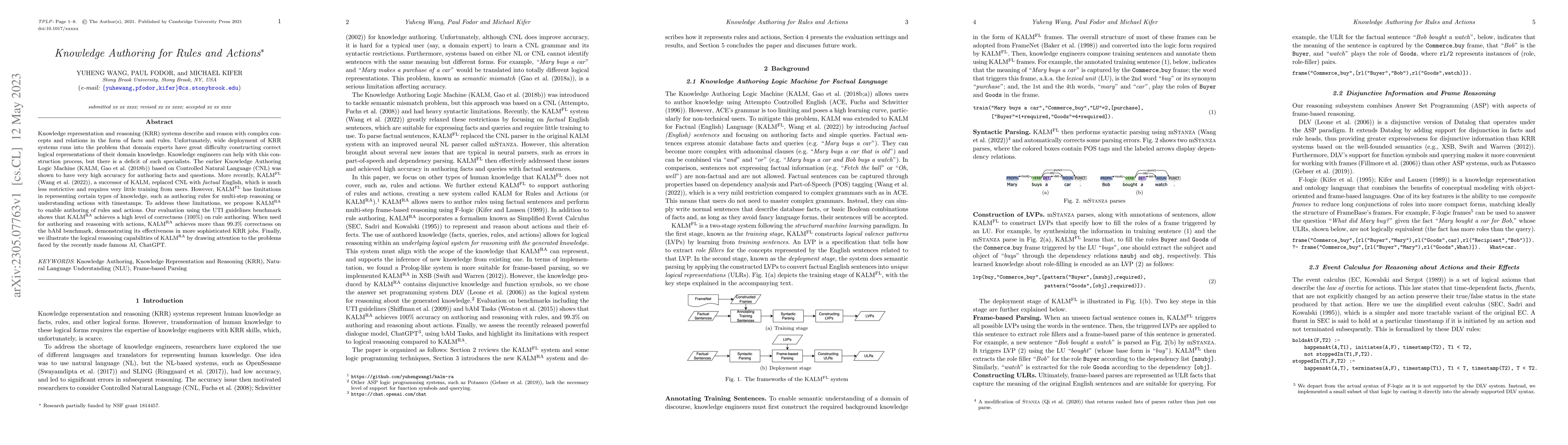 Thumbnail for Knowledge Authoring for Rules and Actions