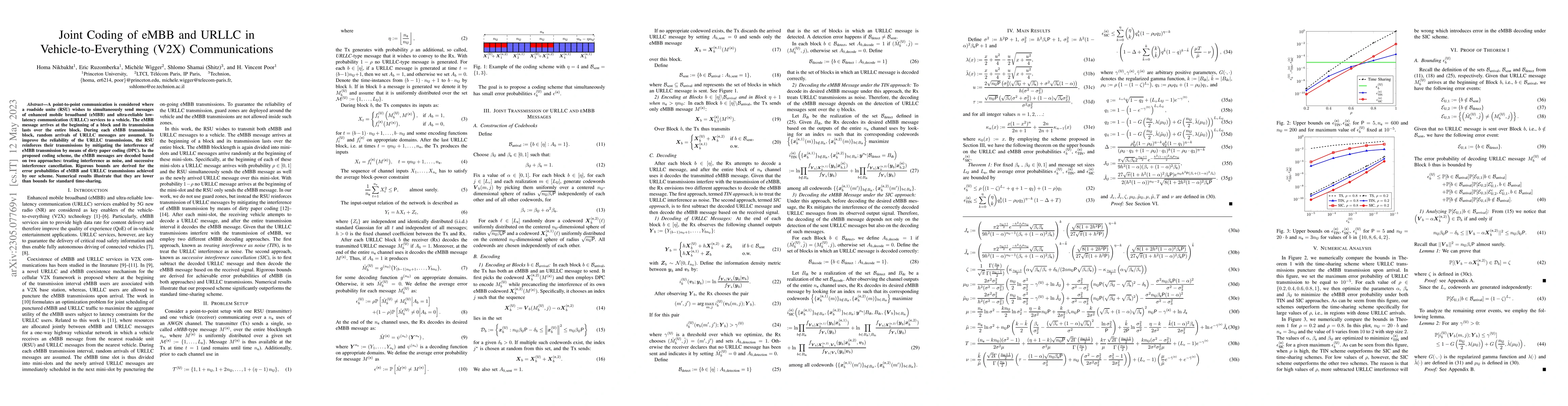 Thumbnail for Joint Coding of eMBB and URLLC in Vehicle-to-Everything (V2X)
  Communications