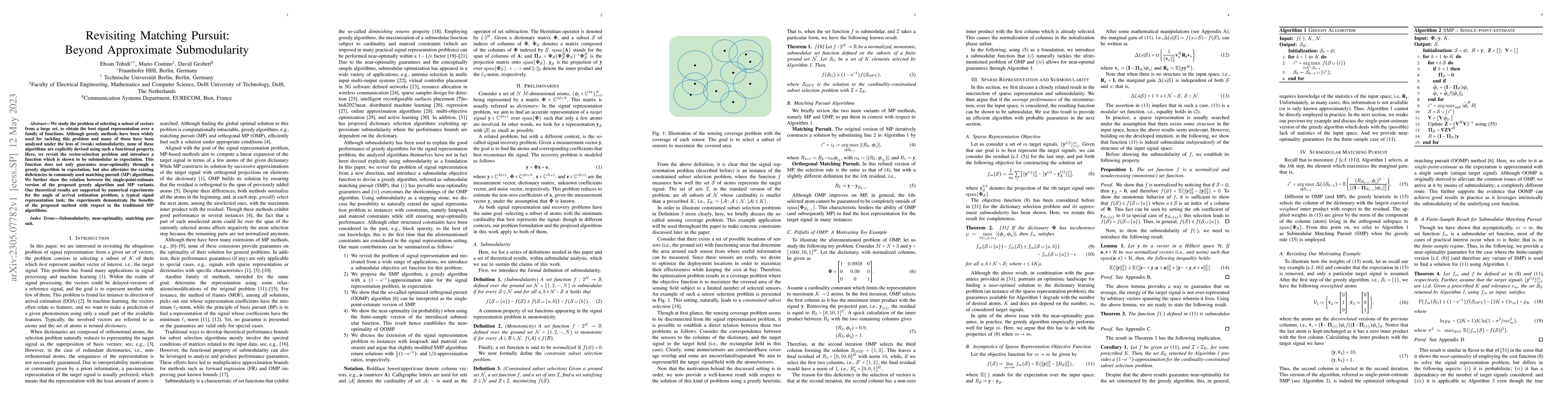 Thumbnail for Revisiting Matching Pursuit: Beyond Approximate Submodularity