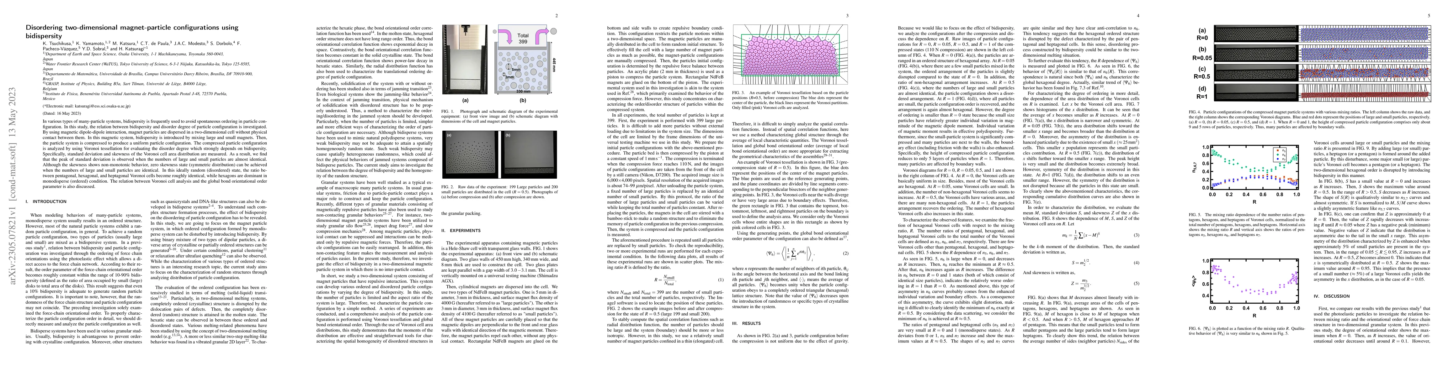 Thumbnail for Disordering two-dimensional magnet-particle configurations using
  bidispersity