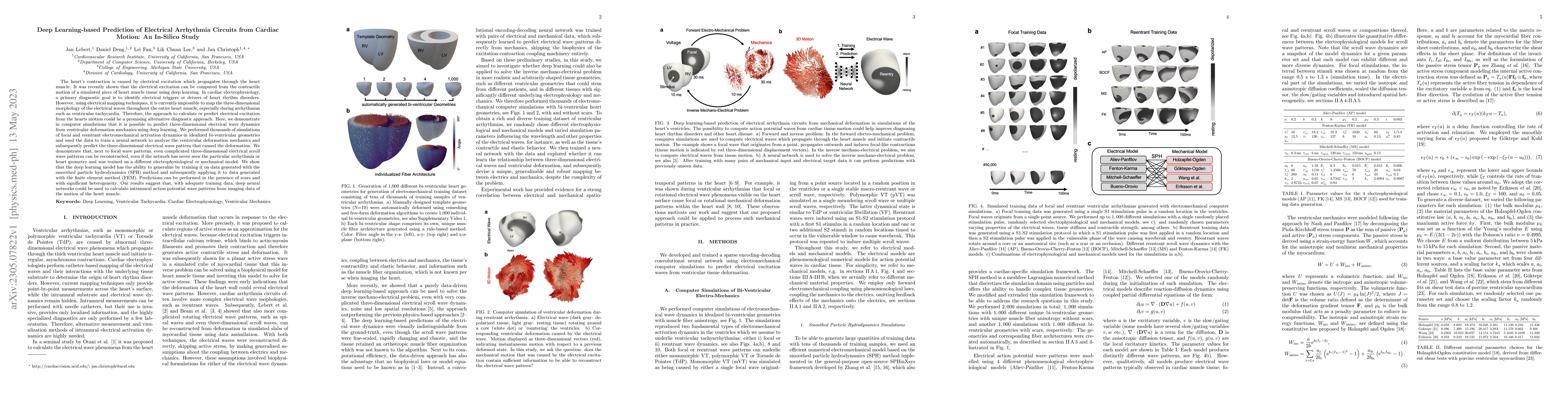 Thumbnail for Deep Learning-based Prediction of Electrical Arrhythmia Circuits from
  Cardiac Motion: An In-Silico Study