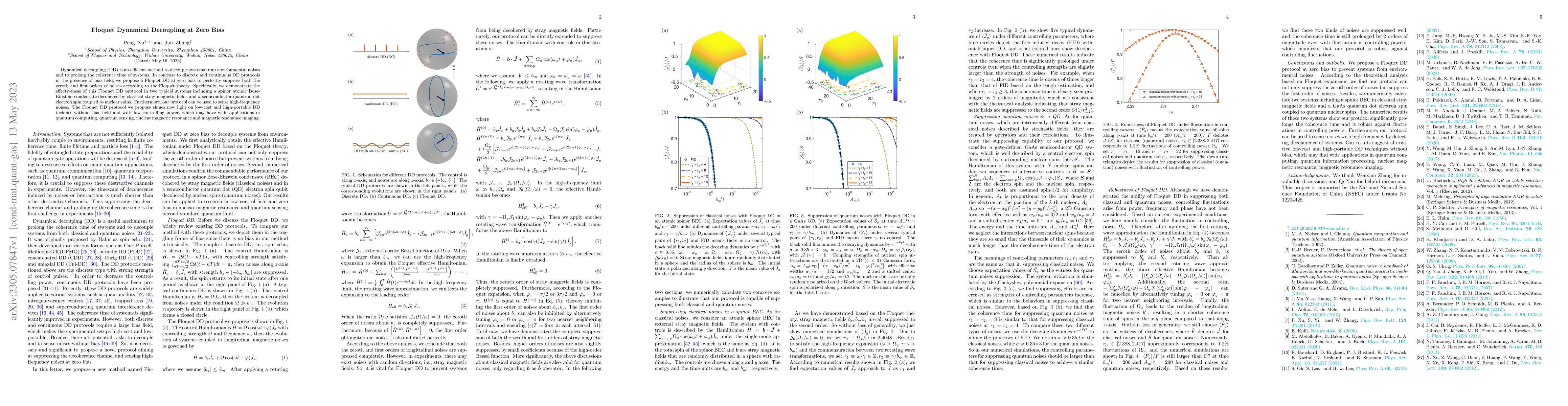 Thumbnail for Floquet Dynamical Decoupling at Zero Bias